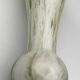 Vase in white opaline blown glass and green, yellow, blue polychrome shades