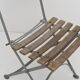 Garden chairs in wood and wrought iron