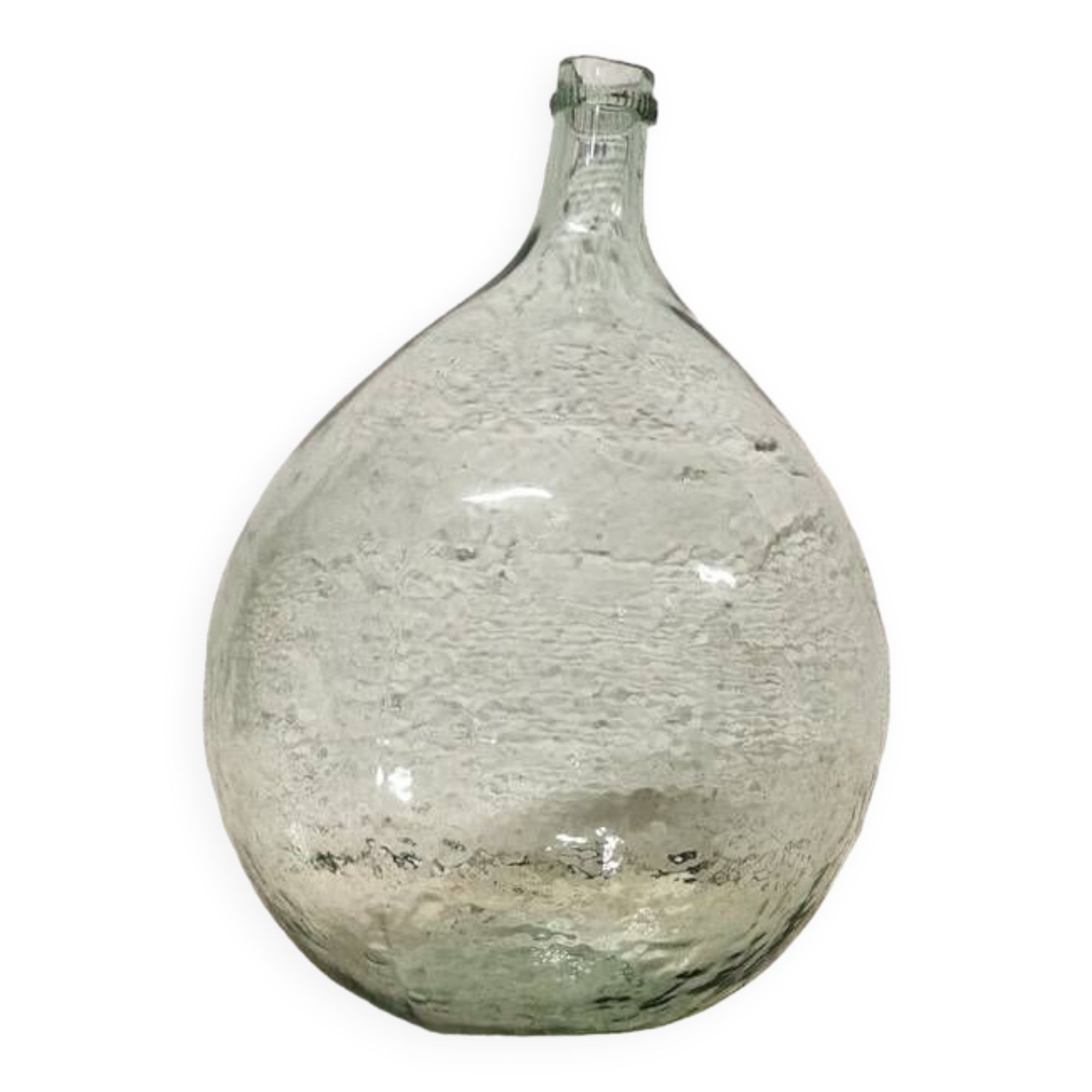 Transparent demijohn 10 liters in blown glass