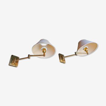 Pair of lamps applied e-readers 2 articulated arms