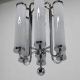 Bauhaus chrome-plated tubular chandelier, 1930s