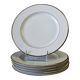 Set of 6 flat plates from Guy Degrène model "Galon Platine" in BE.