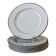 Set of 6 flat plates from Guy Degrène model "Galon Platine" in BE.