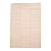 Tapis Kilim en jute et laine rose clair fait main