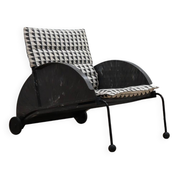 Fauteuil vintage rare Kartell Anna Castelli avec double housse des années 1980