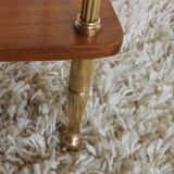 Shelf in brass and teak