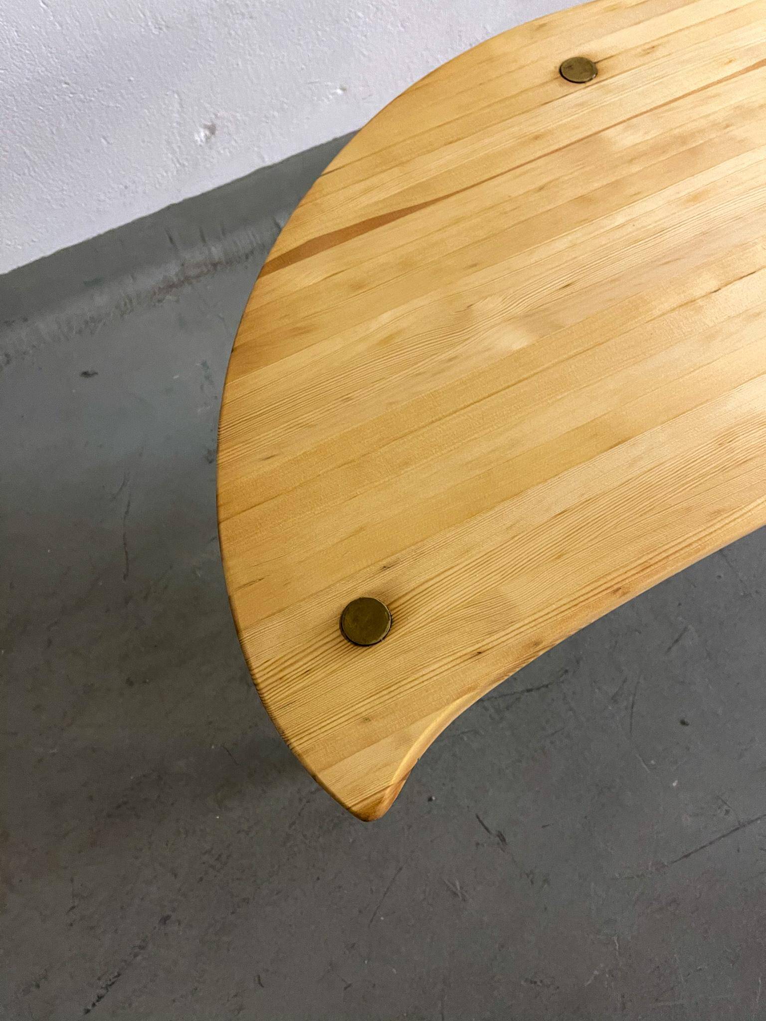 Kidney-Shaped Side Table Produced by Svensk Fur, Sweden, 1970s