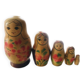 Traditional vintage Russian dolls or Matryoshkas