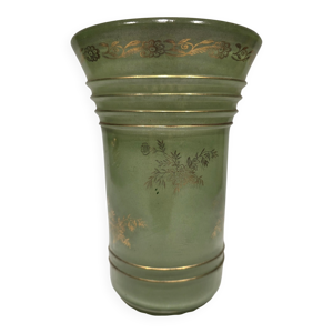 Vase en verre glacé