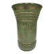 Frosted glass vase with gilding from the 1950s.