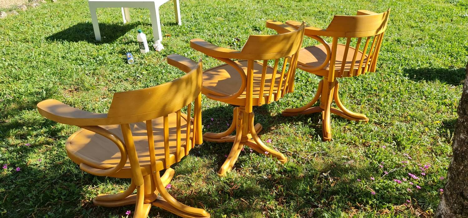 3 thonet office chairs for zmg radomsko unit price