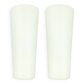 Pair of XL Mid-Century Modern Opaline Glass Wall Lamps by Wagenfeld, 1950s