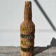 Large vintage woven rattan vase 1960s