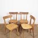 Ensemble de 4 chaises de bistrot luterma, estampillées