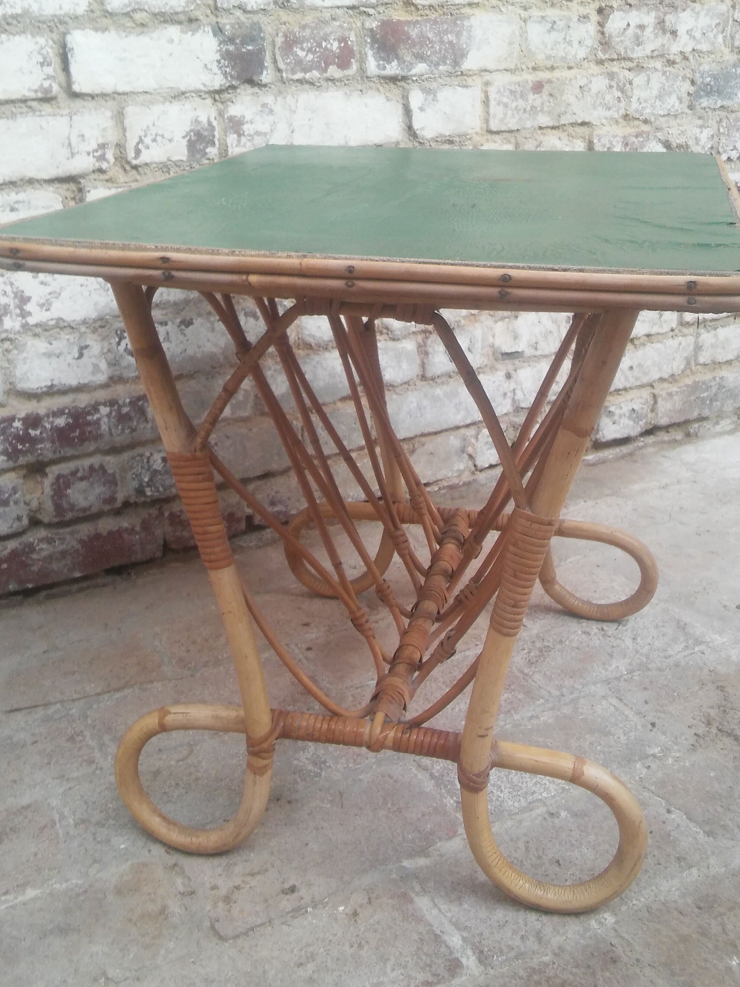 Rattan coffee table 1950