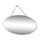 Oval beveled mirror with its chain