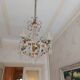 Chandelier to, colored crystal tassels