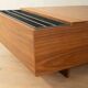Elegant 1960s walnut veneer coffee table