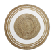 Tapis en jute et coton rond blanc beige 90 cm