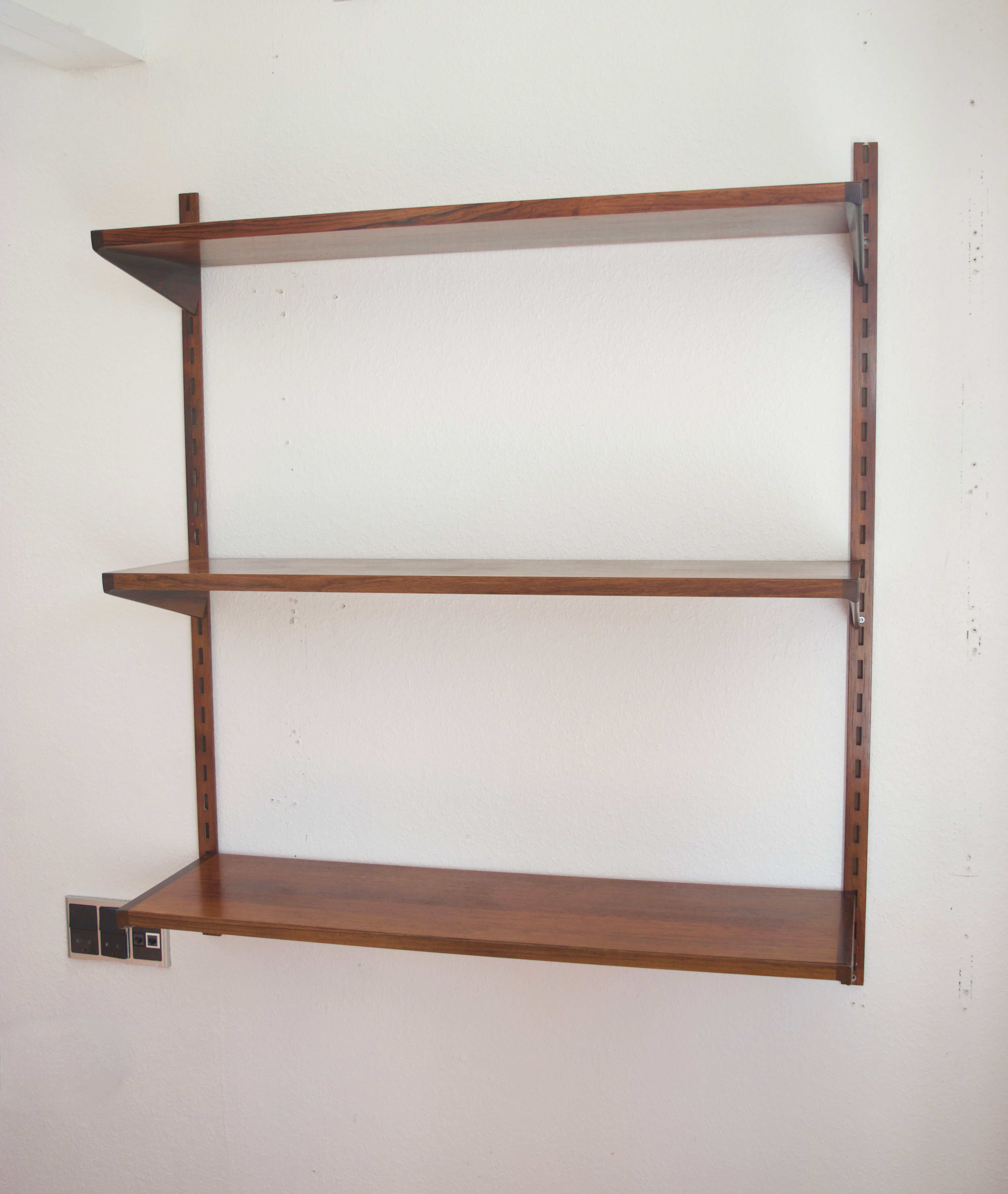 Rosewood shelves by Kai Kristiansen for FM Møbler, 1960s