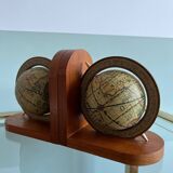 Vintage bookends globe world