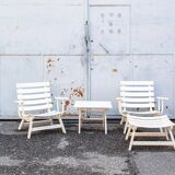 Folding garden chairs by Carlo Hauner for BFC, 1960s, set of 4.