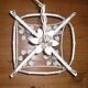4 light metal chandelier, 1970s
