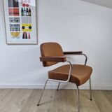 Vintage two-tone skai armchair