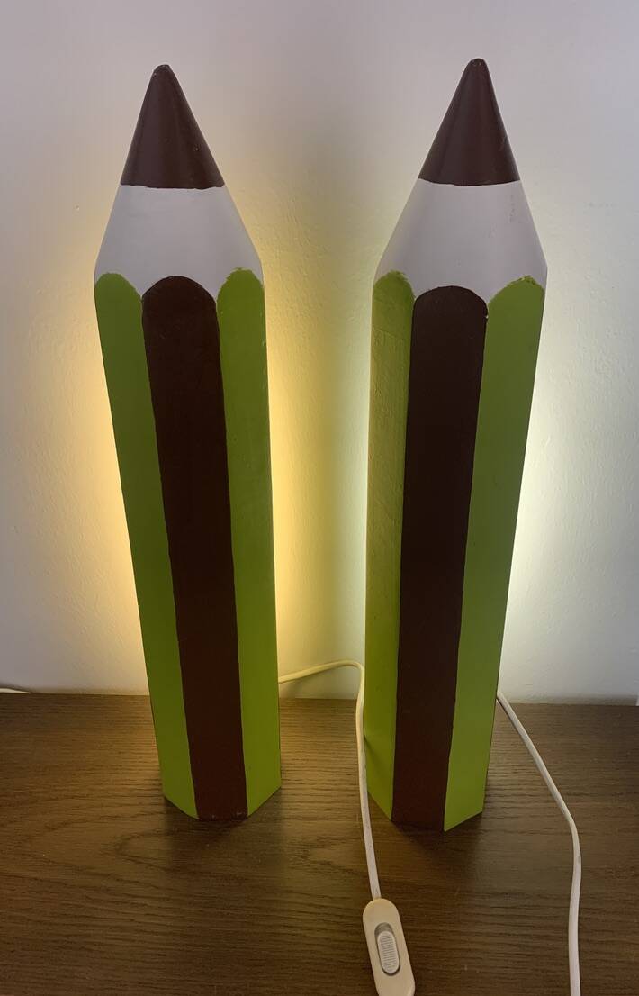 Pair of Pencil Lamps Pierre Sala 1948-1989 Edition Vilac 1980