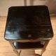 Black bedside table with two shelves, Louis XV style