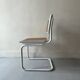 Cesca B32 vintage design chair in white metal and cane by Marcel Breuer
