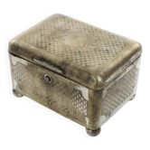 Art Deco sugar bowl, silver-plated brass, Norblin, Poland, 1920s