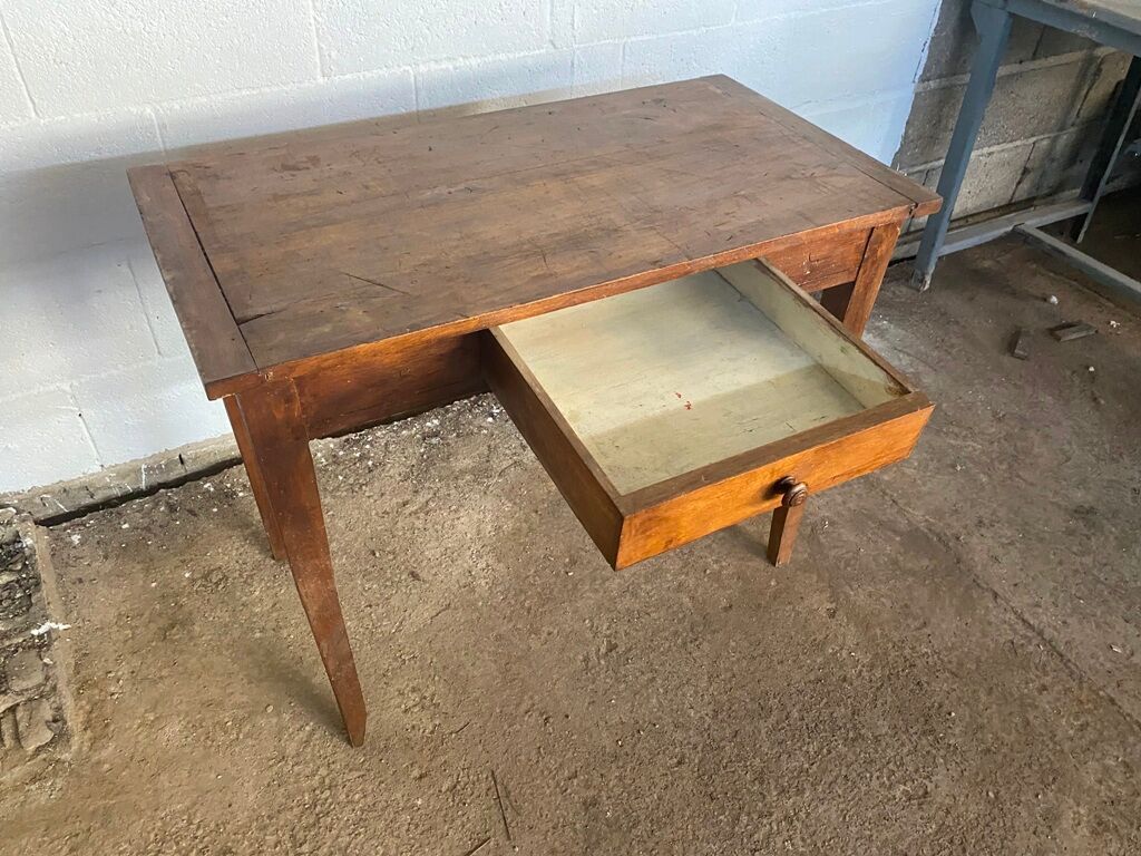 Solid oak desk with 1 drawer 90x48cm