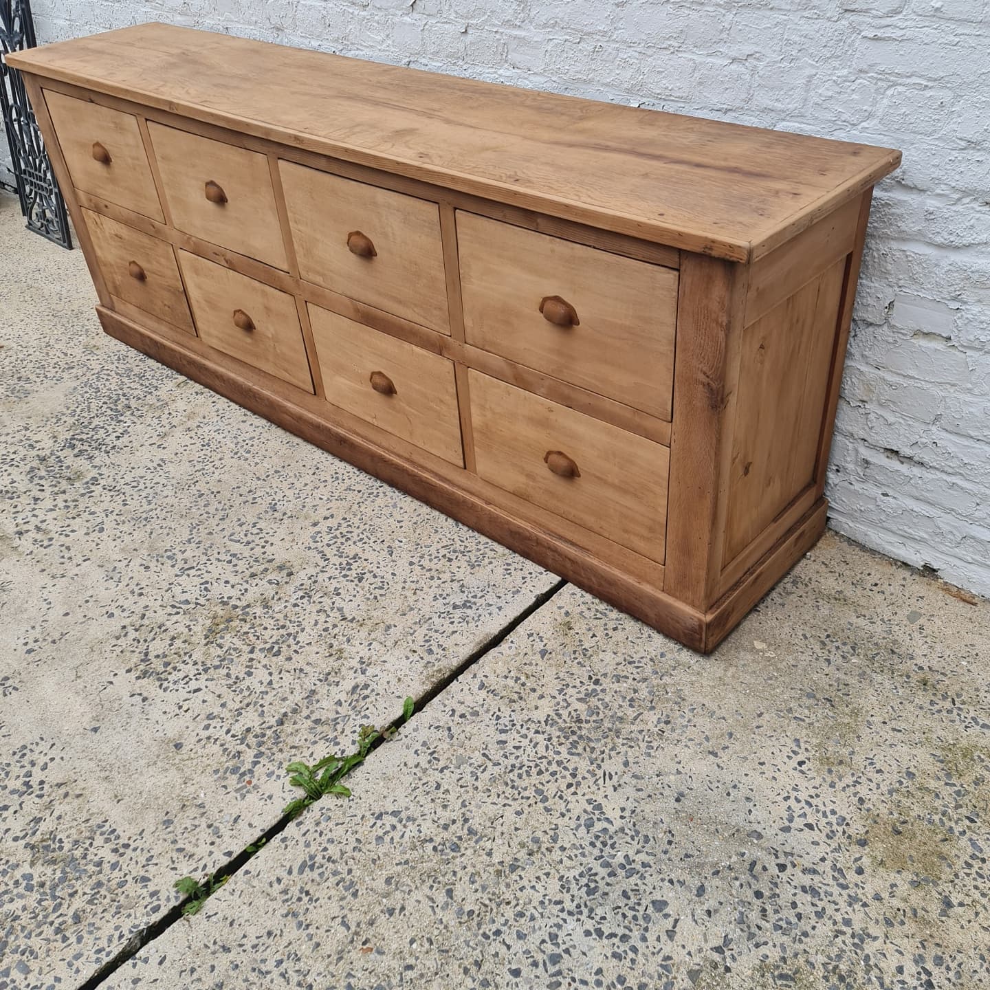 Furniture by trade eight large drawers raw wood