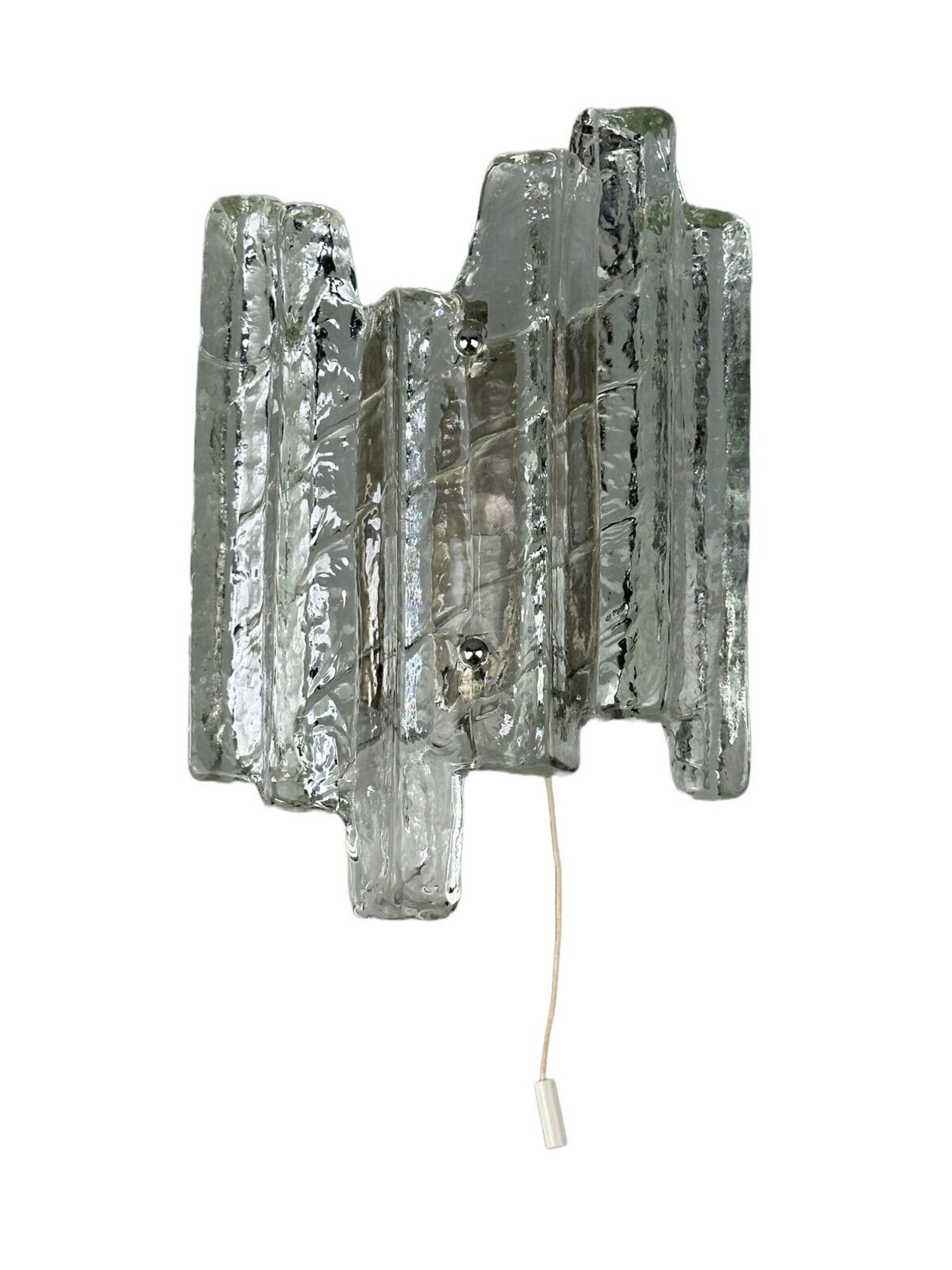 Wall lamp Wall Sconce Fischer Leuchten Germany Ice Glas Design