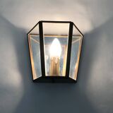 Louis XIII wall light in brass and glass. 1960s