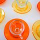 Set of glass cups, Italian design, 1970s, manufactured by Fratelli Guzzini