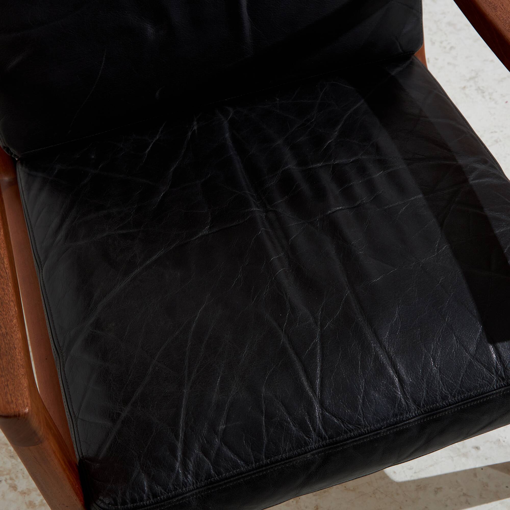 Senator Leather Sofa Set by Ole Wanscher for France & Søn, 1960s, Set of 3 (MK10221)