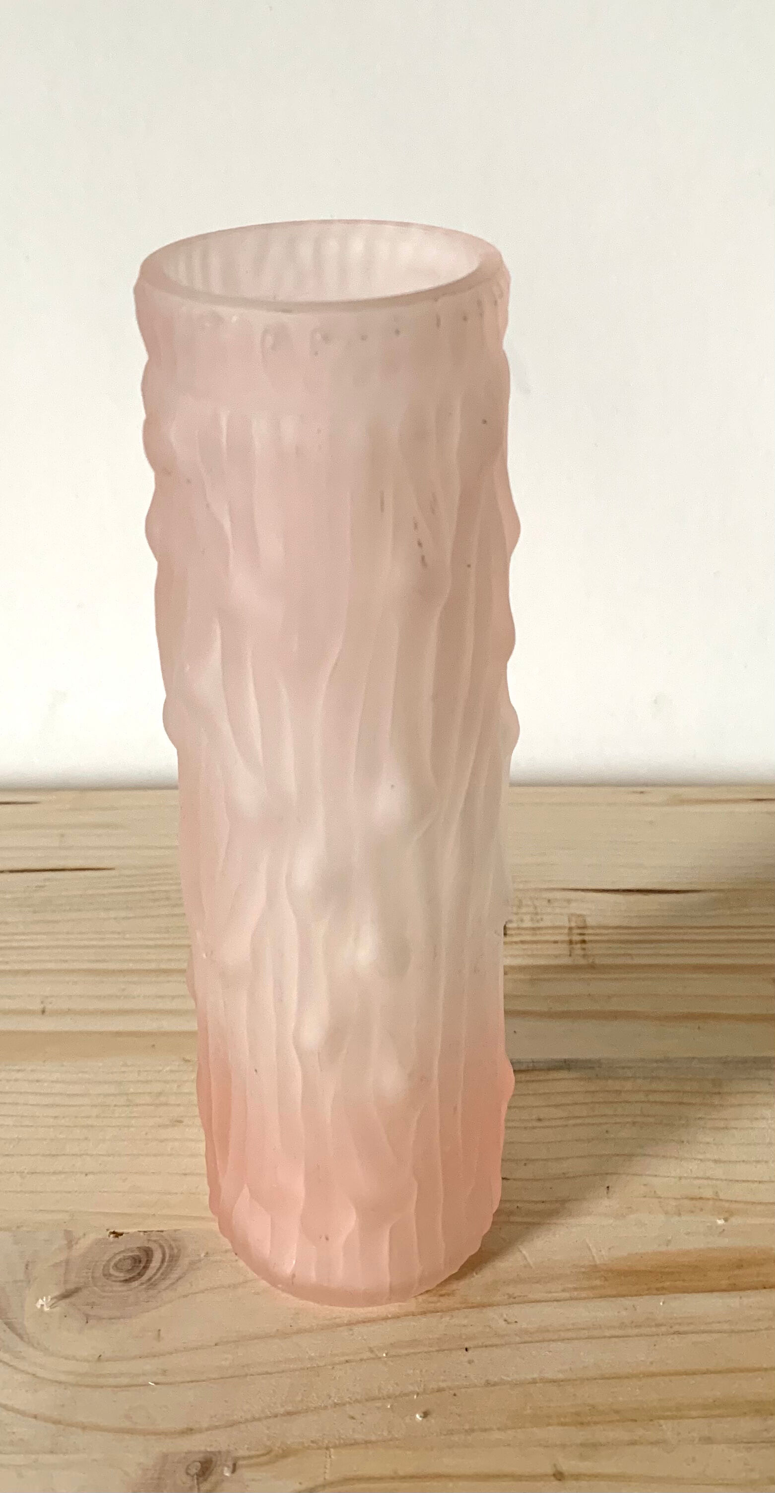 Pink glass vase