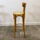 Set of 4 vintage Italian bentwood & cane bar stools, 1970s