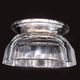 Art Deco thick crystal/glass bowl, silver-plated metal pedestal.