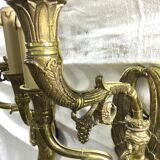 Paire d'appliques empire en bronze