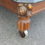 Coffee table with industrial wheels