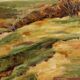 Oil painting on panel of a rural landscape, signed.