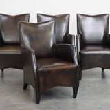 Set of 4 very beautiful sheepskin design dining chairs