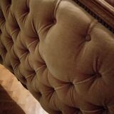 Pink velvet padded basket bed