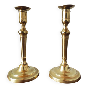 Paire de bougeoirs vintage - laiton