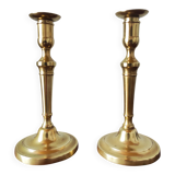 Pair of vintage solid brass candlesticks