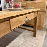 Antique solid oak craft table with drawers
