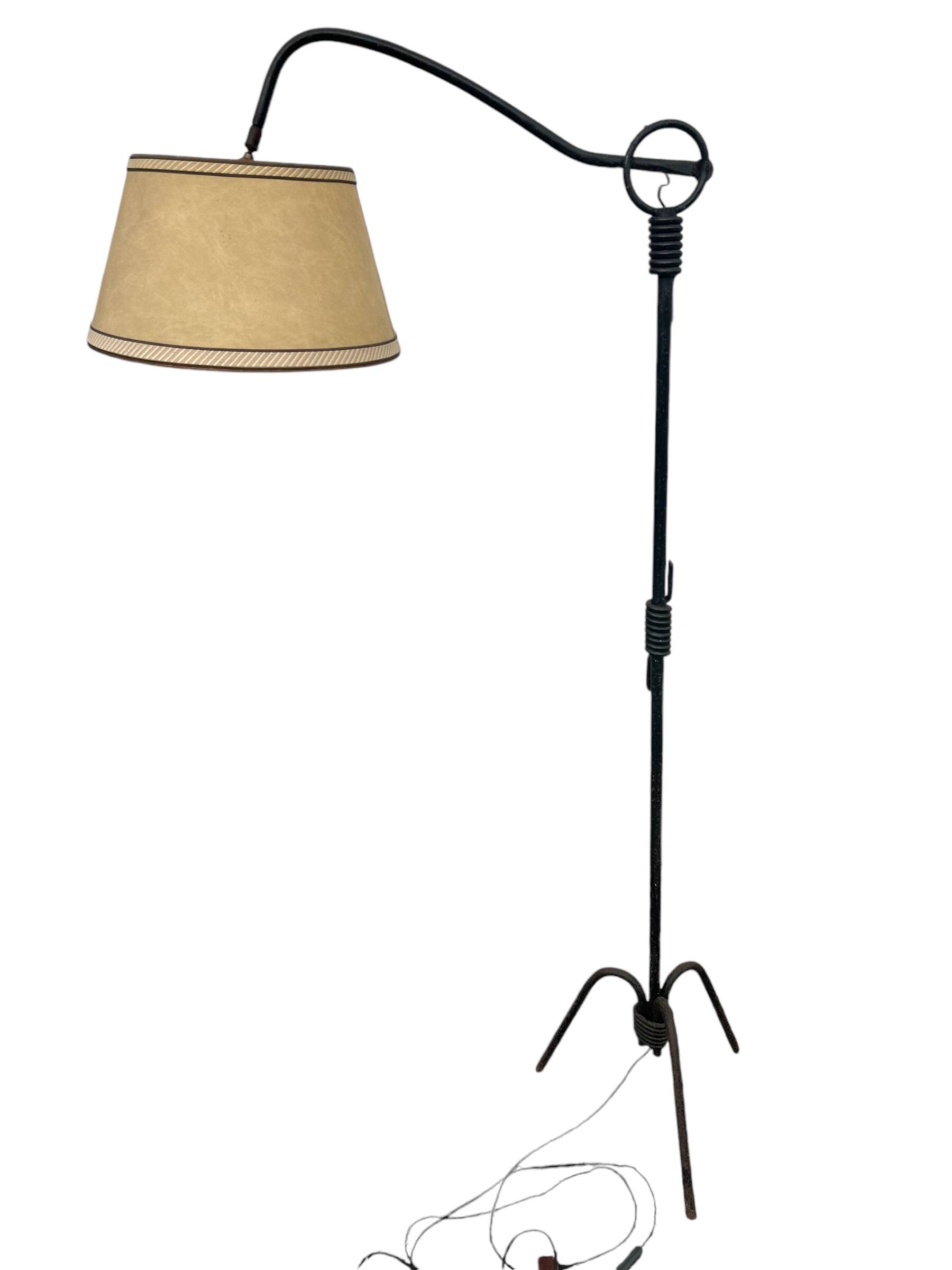 wrought iron lamp by Jean Royére